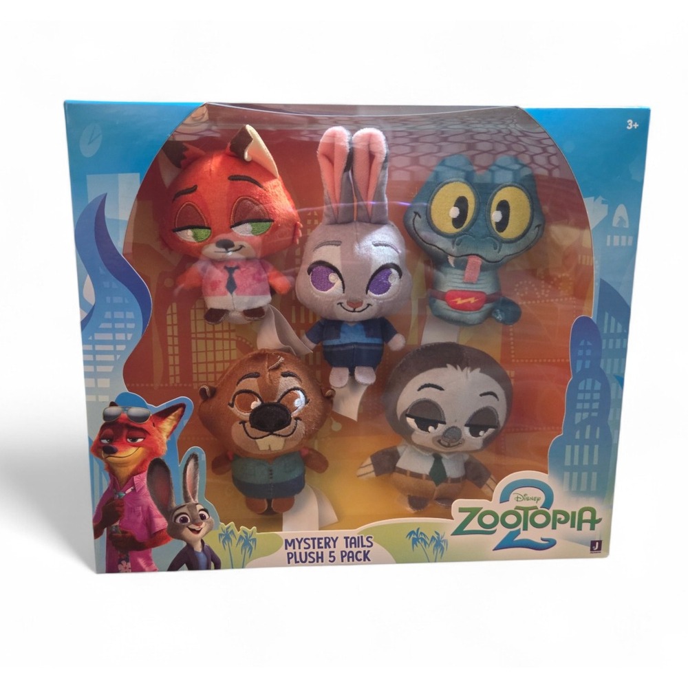 Disney Zootopia 2 Mystery Tails Plush 5 Pack 3" Plush Figure Set